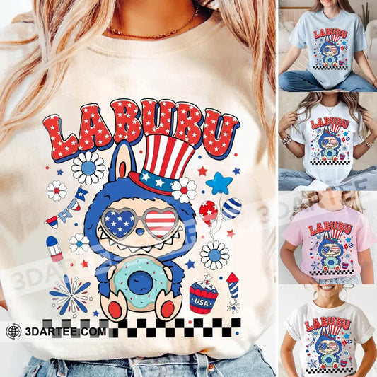 Kid And Adult T-Shirt - The Monsters Labubu T-Shirt America Cute Labubu Cute Collectible Gift Kid T-shirt / Black / XS