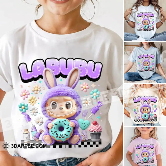 Kid And Adult T-Shirt - The Monsters Labubu T-Shirt Cute Labubu Cute Collectible Gift Kid T-shirt / Black / XS Apparel