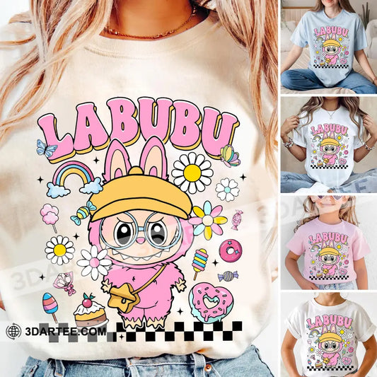 Kid And Adult T-Shirt - The Monsters Labubu T-Shirt Cute Labubu Cute Collectible Gift Kid T-shirt / Black / XS Apparel